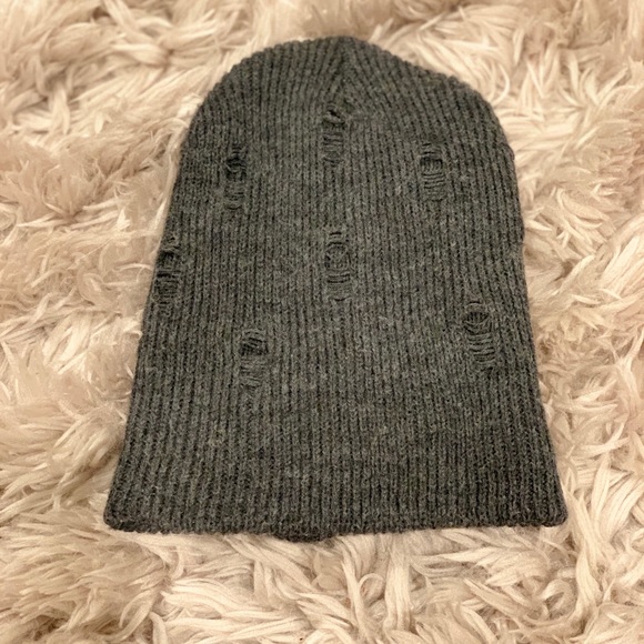 Beanie: Distressed Grey Sz: OS - Picture 2 of 3